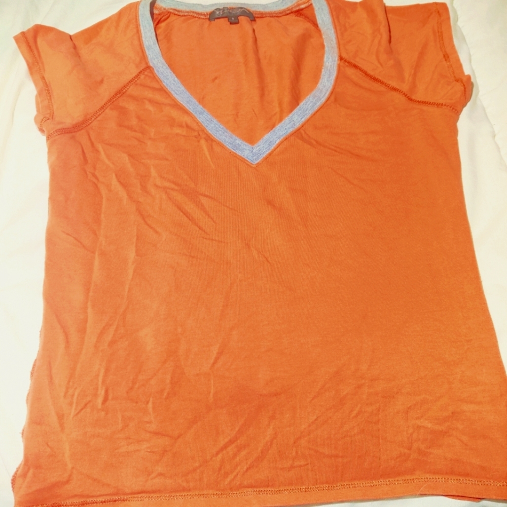 Orange Short Yoga Shirt Yoga View